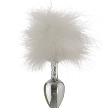 Пробка металлическая с белым хвостиком размер S 47157-MM