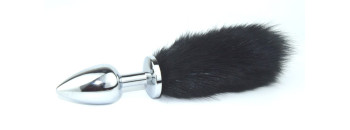 Пробка металлическая с черным хвостиком размер S 47158-MM