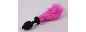 Пробка черная силикон с красным хвостом 2,8 х 18,9 см 47164-MM