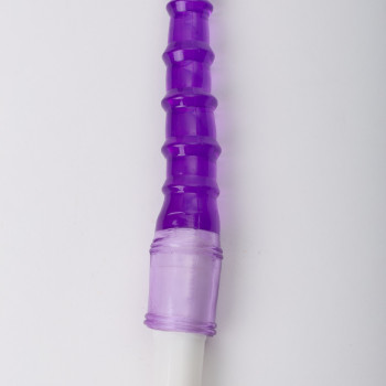 Анальный вибратор фиолетовый ребристый 47168-MM
