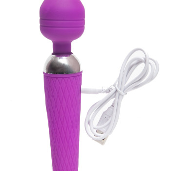 Массажер с 16 видами пульсации фиолетовый  47178--1MM