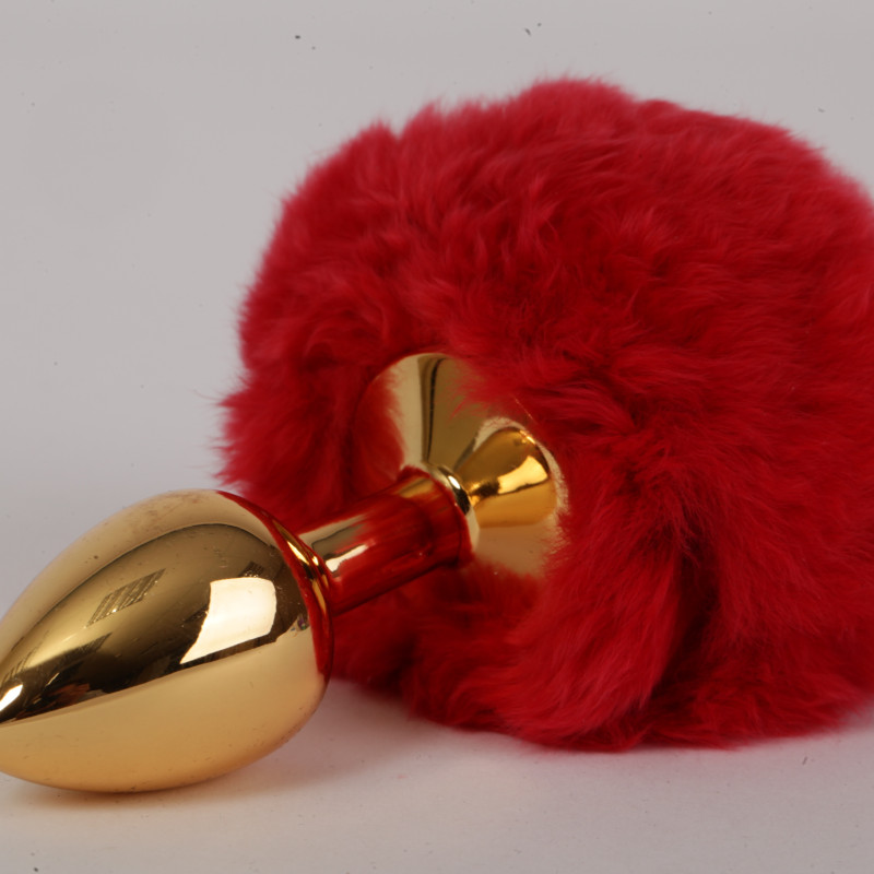 Пробка металлическая c красным хвостом Задорный Кролик размер S 47195-1-MM