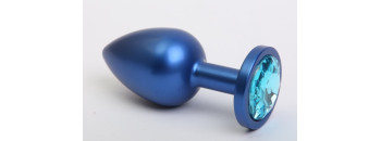 Пробка металл синяя с голубым стразом 8,2х3,5см 47196-4MM