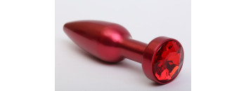 Пробка металл красная с красным стразом 11,2х2,9см 47199-4MM