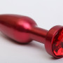 Пробка металл красная с красным стразом 11,2х2,9см 47199-4MM