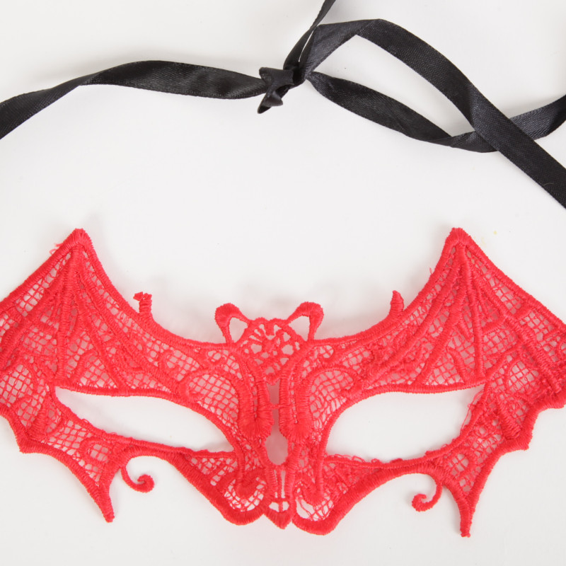 Маска летучая мышь красная 47312-1-MM