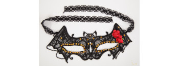 Маска летучая мышь со стразами 47317-MM