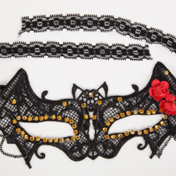 Маска летучая мышь со стразами 47317-MM