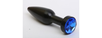 Пробка металл черная с синим стразом 11,2х2,9см 47416-3MM