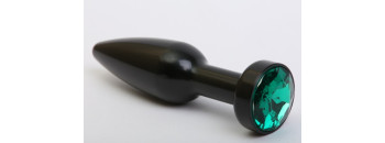 Пробка металл черная с зеленым стразом 11,2х2,9см 47416-6MM