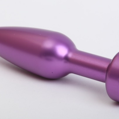 Пробка металл фиолетовая с синим стразом 11,2х2,9см 47417-3MM