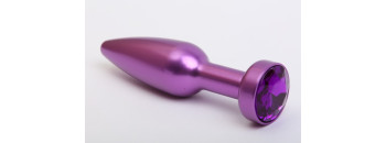 Пробка металл фиолетовая с фиолетовым стразом 11,2х2,9см 47417-5MM