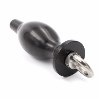 Пробка металл черная с кольцом 10,4х4,5см 47418-3MM