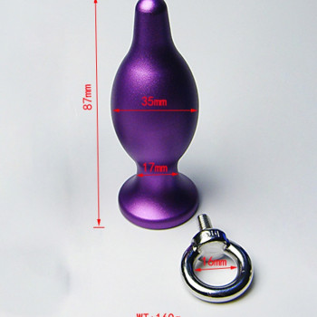 Пробка металл фиолетовая с кольцом 8,7х3,5см 47418-4MM