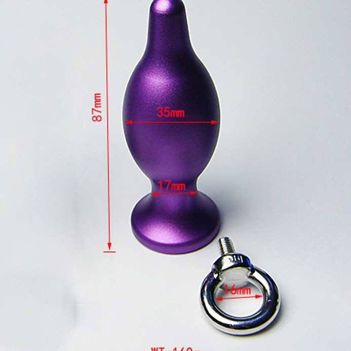 Пробка металл фиолетовая с кольцом 8,7х3,5см 47418-4MM