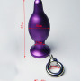 Пробка металл фиолетовая с кольцом 8,7х3,5см 47418-4MM