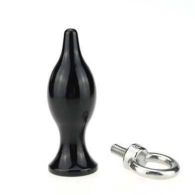 Пробка металл черная с кольцом 7х2,6см 47418-MM