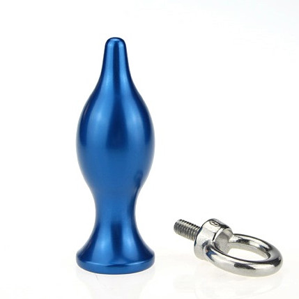 Пробка металл синяя с кольцом 7х2,6см 47419-MM