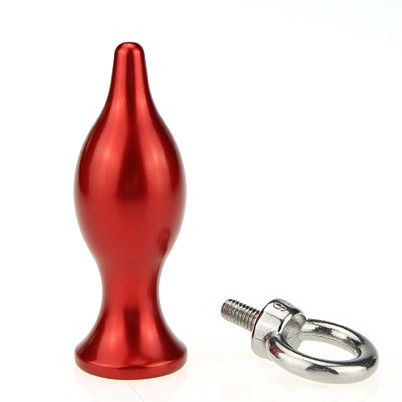 Пробка металл красная с кольцом 7х2,6см 47420-MM