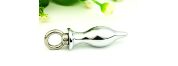 Пробка металл серебро с кольцом 8,7х3,5см 47421-1MM