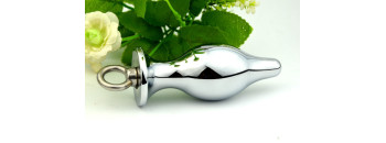 Пробка металл серебро с кольцом 10,4х4,5см47421-2MM