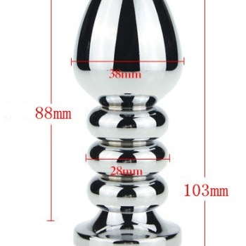 Пробка металл фигурная серебро с синим стразом 10,3х3,8см 47423-3MM