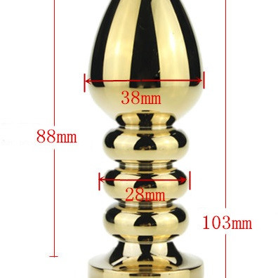 Пробка металл фигурная золото с синим стразом 10,3х3,8см 47424-3MM