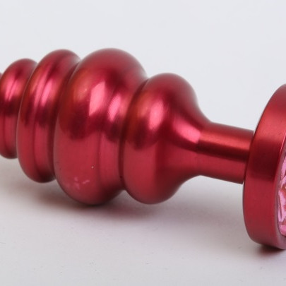 Пробка металл 7,3х2,9см фигурная красная розовый страз 47426-MM