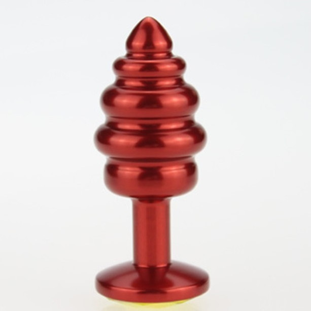 Пробка металл 7,3х2,9см фигурная красная розовый страз 47426-MM