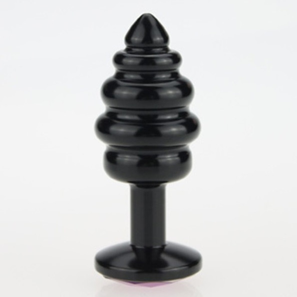 Пробка металл 7,3х2,9см фигурная черная желтый страз 47427-9MM