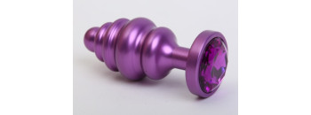 Пробка металл 7,3х2,9см фигурная фиолетовая фиолетовый страз 47429-5MM