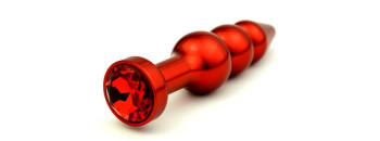 Пробка металл фигурная елочка красная с красным стразом 11,2х2,9см 47431-2MM