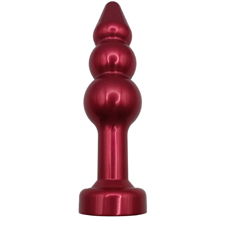 Пробка металл фигурная елочка красная с розовым стразом 47431-MM