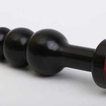 Пробка металл фигурная елочка черная с красным стразом 11,2х2,9см 47432-2MM