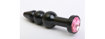 Пробка металл фигурная елочка черная с розовым стразом 11,2х2,9см 47432-MM