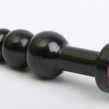 Пробка металл фигурная елочка черная с розовым стразом 11,2х2,9см 47432-MM