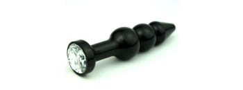 Пробка металл фигурная елочка черная с прозрачным стразом 11,2х2,9см 47432-4MM