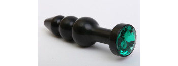 Пробка металл фигурная елочка черная с зеленым стразом 11,2х2,9см 47432-6MM