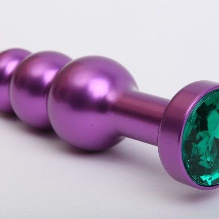 Пробка металл фигурная елочка фиолетовая с зеленым стразом 11,2х2,9см 47433-6MM