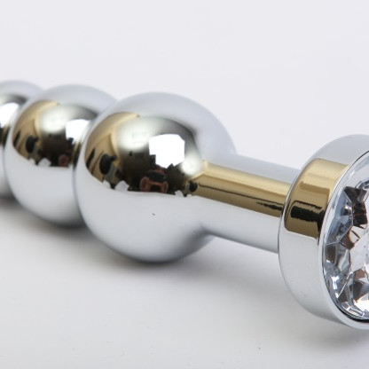 Пробка металл фигурная елочка серебро с прозрачным стразом 11,2х2,9см 47435-4MM