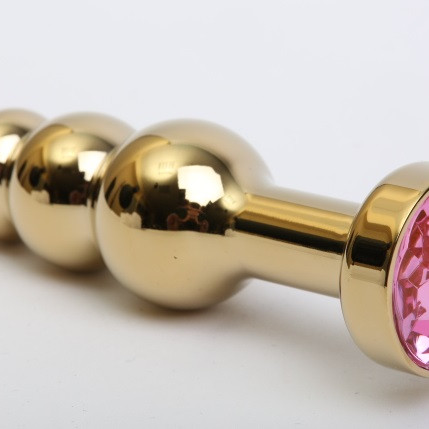 Пробка металл фигурная елочка золото с розовым стразом 11,2х2,9см 47436-MM