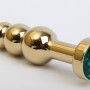 Пробка металл фигурная елочка золото с зеленым стразом 11,2х2,9см 47436-6MM