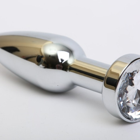 Пробка металл серебро с прозрачным стразом 11,2х2,9см 47437-4MM