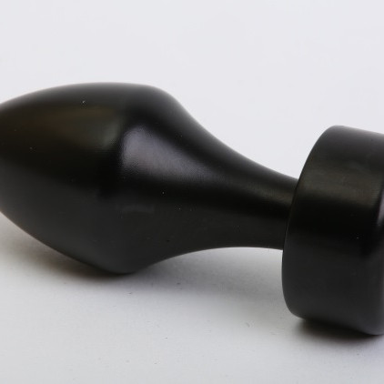 Анальная пробка металл черная с прозрачным стразом 7,8х2,9см 47440-4MM