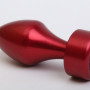 Анальная пробка металл красная с фиолетовым стразом 7,8х2,9см 47441-5MM