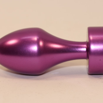 Анальная пробка металл фиолетовая с голубым стразом 7,8х2,9см 47445-1MM