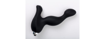 Вибромассажер черный для стимуляции точки G и клитора 47448-MM