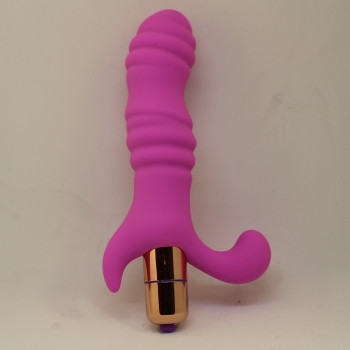 Вибромассажер розовый рельефной для стимуляции точки G 47451-MM
