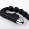 Вибромассажер черный с гибкими бусинками 47454-MM