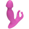 Вибромассажер розовый с доп.стимуляцией 47458-1MM